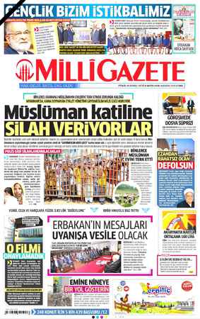 Milli Gazete sayfa 1