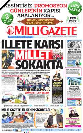 Milli Gazete sayfa 1