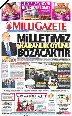 Milli Gazete sayfa 1