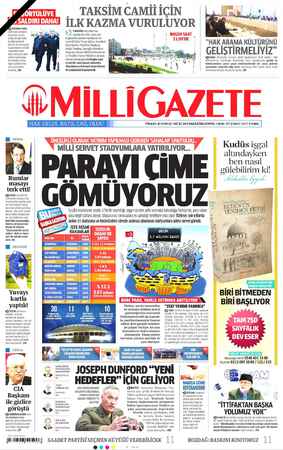 Milli Gazete sayfa 1