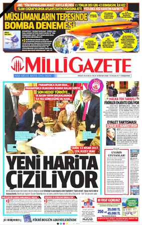 Milli Gazete sayfa 1