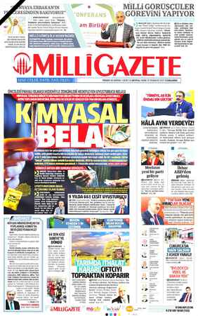 Milli Gazete sayfa 1