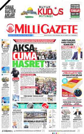 Milli Gazete sayfa 1