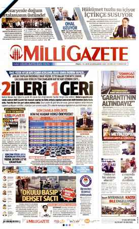 Milli Gazete sayfa 1