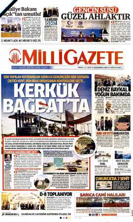 Milli Gazete sayfa 1