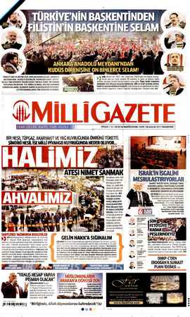 Milli Gazete sayfa 1