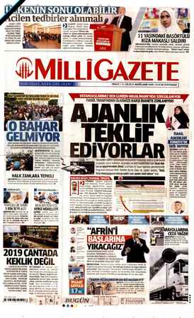 Milli Gazete sayfa 1