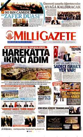 Milli Gazete sayfa 1