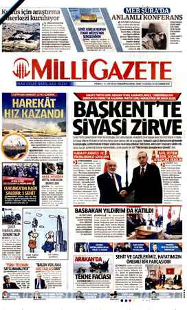 Milli Gazete sayfa 1