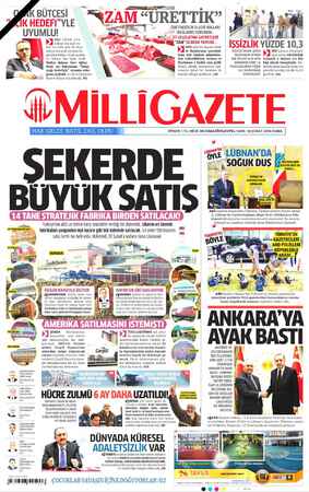 Milli Gazete sayfa 1