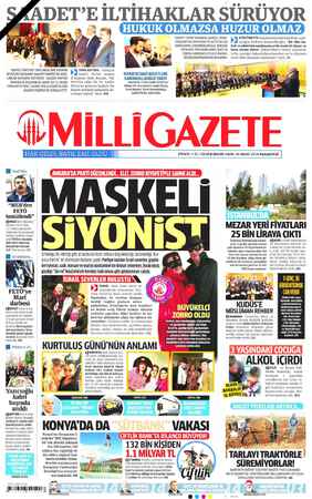 Milli Gazete sayfa 1