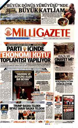 Milli Gazete sayfa 1