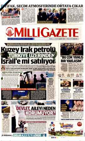 Milli Gazete sayfa 1