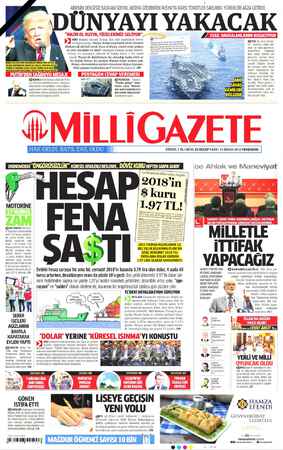 Milli Gazete sayfa 1