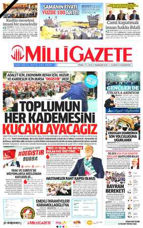 Milli Gazete sayfa 1