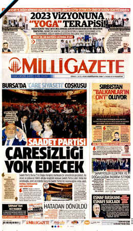 Milli Gazete sayfa 1