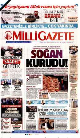 Milli Gazete sayfa 1