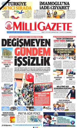 Milli Gazete sayfa 1