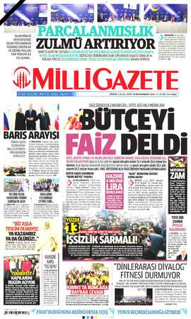 Milli Gazete sayfa 1