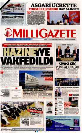  zi - ASGARİ ÜCRETTE | AADET Partisi Genel Başkanı Te- mel Karamollaoğlu, asgari ücretin açlık sınırının altında konuşulma-