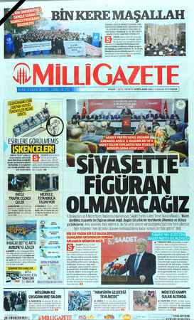 Milli Gazete sayfa 1