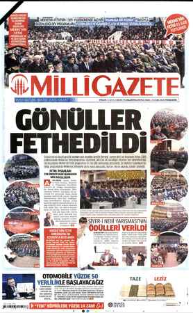 Milli Gazete sayfa 1