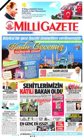 Milli Gazete sayfa 1