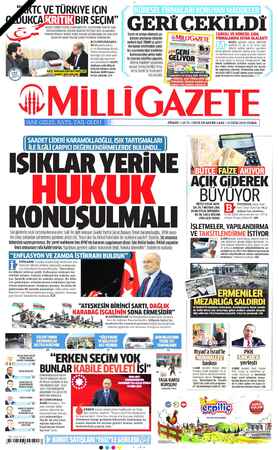 Milli Gazete sayfa 1