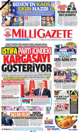 Milli Gazete sayfa 1