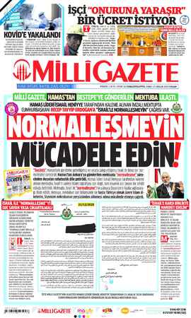 Milli Gazete Gazetesi 27 Aralık 2020 kapağı