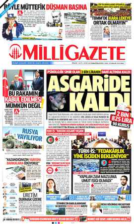 Milli Gazete Gazetesi 29 Aralık 2020 kapağı