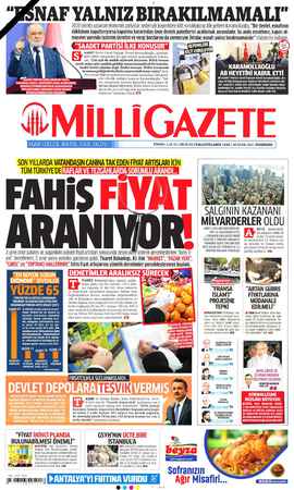 Milli Gazete sayfa 1