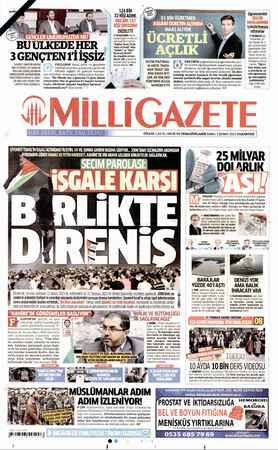 Milli Gazete Gazetesi 1 Şubat 2021 kapağı