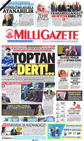 Milli Gazete Gazetesi 6 Şubat 2021 kapağı