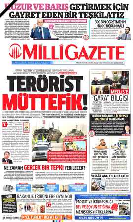 Milli Gazete Gazetesi 17 Şubat 2021 kapağı
