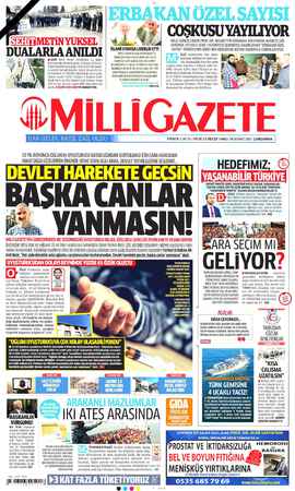Milli Gazete Gazetesi 24 Şubat 2021 kapağı