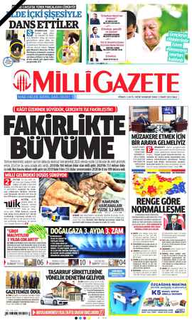 Milli Gazete Gazetesi 2 Mart 2021 kapağı