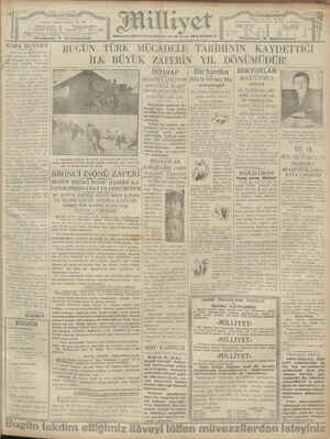 Milliyet Gazetesi 11 Ocak 1929 kapağı