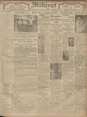 Milliyet Gazetesi 13 Ocak 1929 kapağı