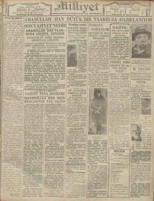 Milliyet Gazetesi 20 Ocak 1929 kapağı