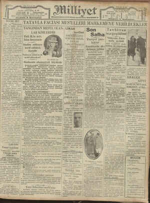 Milliyet Gazetesi 25 Ocak 1929 kapağı