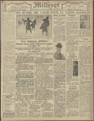 Milliyet Gazetesi 3 Şubat 1929 kapağı