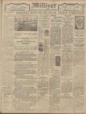 Milliyet Gazetesi 17 Şubat 1929 kapağı