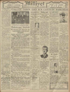 Milliyet Gazetesi 6 Mart 1929 kapağı