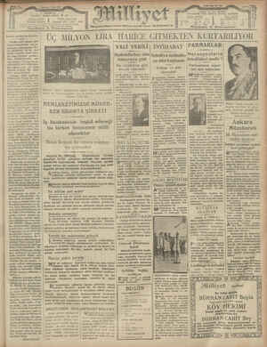 Milliyet Gazetesi 9 Mart 1929 kapağı