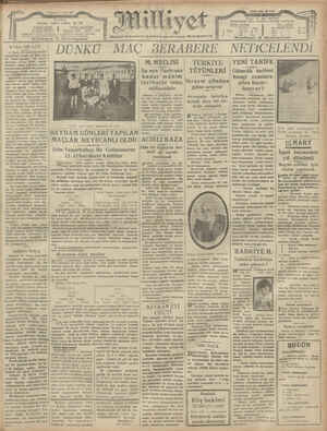 Milliyet Gazetesi 16 Mart 1929 kapağı