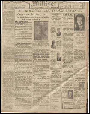 Milliyet Gazetesi 19 Mart 1929 kapağı
