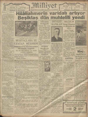 Milliyet Gazetesi 23 Mart 1929 kapağı