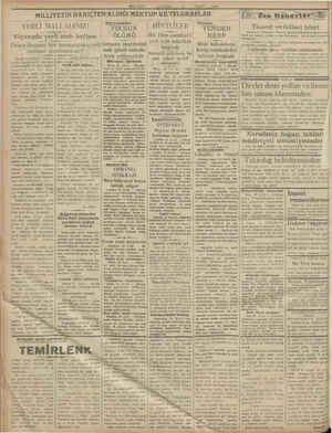   « a , ÇUMAZ 23 MAT — 1929 MİLLİYETIN HARıçTı-:N'ALDıĞı MEKTUP VE TELGRAFLAR SF Çimde YERLİ MALI ALINIZ! Viyanada yer'lı malı
