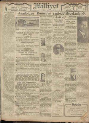 Milliyet Gazetesi 25 Mart 1929 kapağı